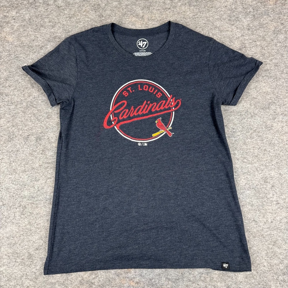'47 Brand St Louis Cardinals MLB T-Shirt Tee Blue Womens Small S
